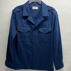 MAISON KITSUNE MENS SHIRT JACKET 100%virgin wool size 42
